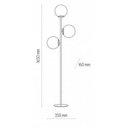 Lampadaire verre blanc  plan