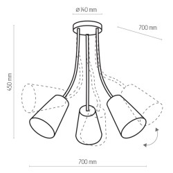 Suspension multicolore 3 plan