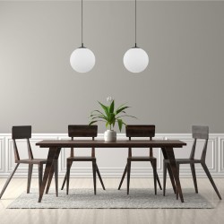 Suspension boule opale table