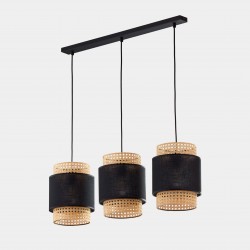 Suspension BOHO noir 3 lampes